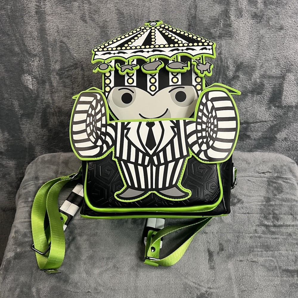 Loungefly Beetlejuice Chibi Carousel Glow In The Dark Mini Backpack